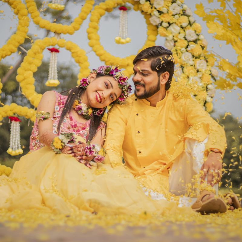 Yellow Colour Haldi Ceremony Dresses for Bride | Haldi Dresses