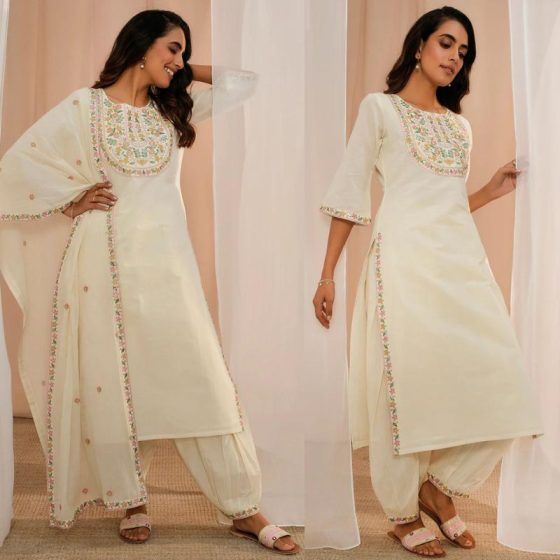 Buy Soch White Cotton Embroidered Leggings for Women Online @ Tata CLiQ